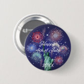 Feuerwerk zum Unabhängigkeitstag Button (Vorne & Hinten)