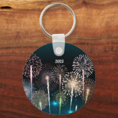 Feuerwerke 2025 - Frohes neues Jahr Schlüsselanhän Schlüsselanhänger (Vorderseite)