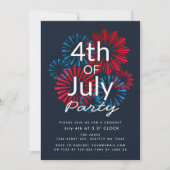 Feuerwerke 4. Juli Einladung zur Cookout-Sitzung (Vorderseite)