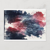 Feuerwerke auf der Waldpostkarte Postkarte (Vorderseite)