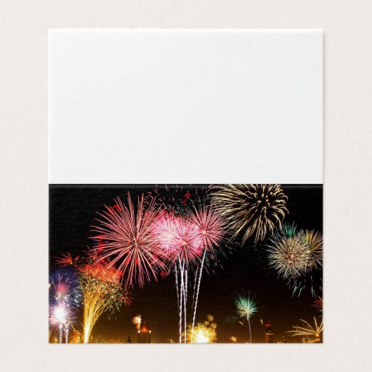 Feuerwerke auf Silvesterkarten (Außenseite Aufgefaltet)