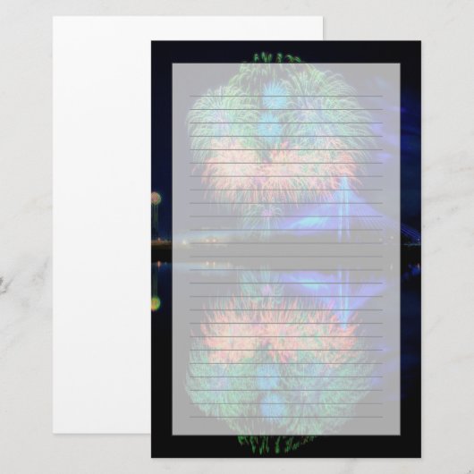 Feuerwerke Briefpapier (Vorne/Hinten)