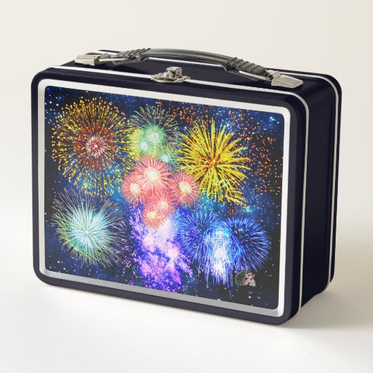 Feuerwerke Bursts Metal Lunchbox (Vorderseite)