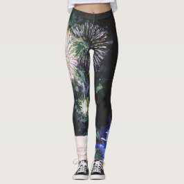 Feuerwerke Celebrate Boat Watercolor Ozean Leggings