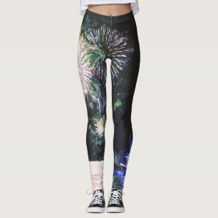 Feuerwerke Celebrate Boat Watercolor Ozean Leggings