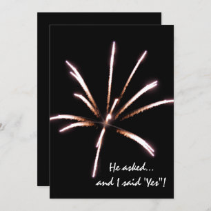 Feuerwerke der Black Summer Engagement Party Einladung