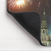 Feuerwerke des roten Quadrats Mousepad (Ecke)