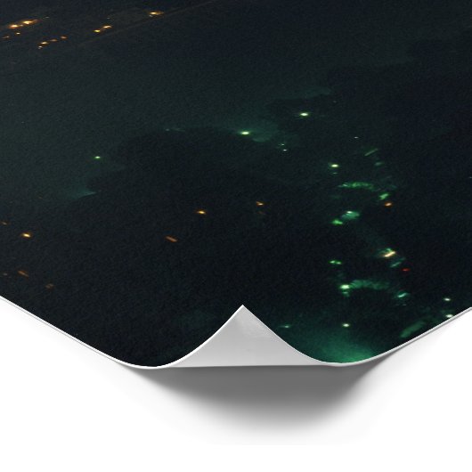 Feuerwerke, Eiffelturm, Paris, Frankreich Poster (Ecke)