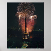 Feuerwerke, Eiffelturm, Paris, Frankreich Poster (Vorne)