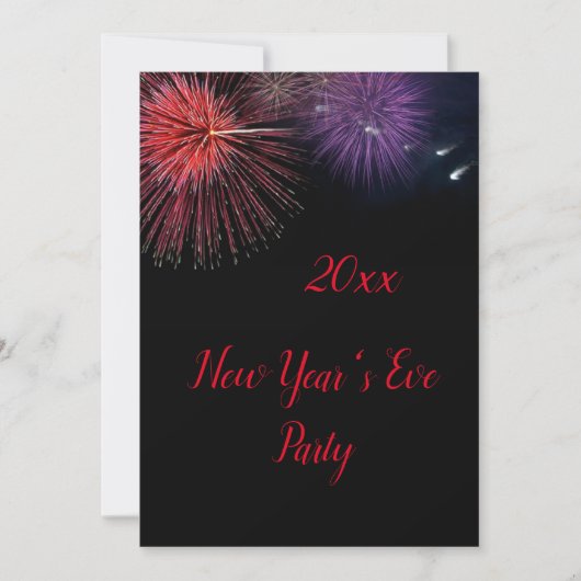 Feuerwerke - Einladung zum Neujahr (Vorderseite)