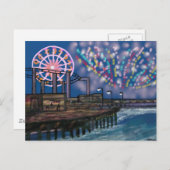 Feuerwerke in der Sky Postcard Postkarte (Vorne/Hinten)