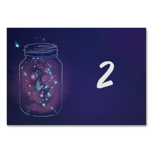 Feuerwerke in der Tischnummer Mason Jars (Vorderseite)