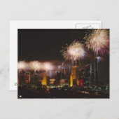 Feuerwerke in Houston Texas Postkarte (Vorne/Hinten)