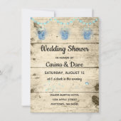 Feuerwerke in Jars Rustikale Polterabend Einladung (Vorderseite)