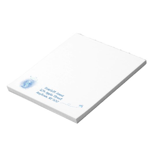 Feuerwerke in Mason Jar Personalisiert Notizblock (Rotiert)