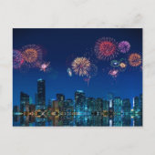 Feuerwerke in Miami - Postkarte (Vorderseite)