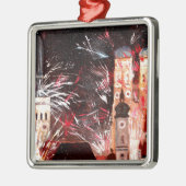 Feuerwerke in München Silbernes Ornament (Links)