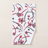 Feuerwerke in Red White Blue Badhandtuch Set (Handtuch)