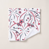 Feuerwerke in Red White Blue Badhandtuch Set (Waschlappen)
