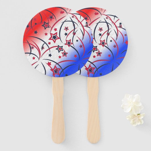 Feuerwerke in Red White Blue Fächer (Vorne und Hinten)