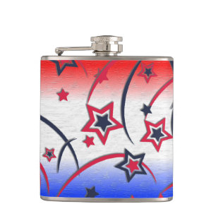 Feuerwerke in Red White Blue Flachmann