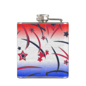 Feuerwerke in Red White Blue Flachmann (Rückseite)