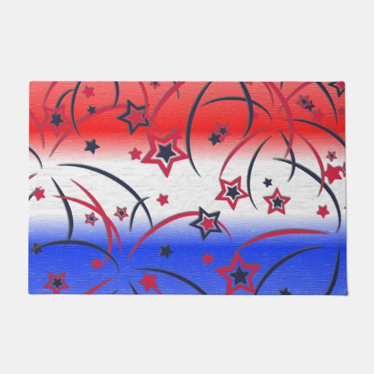Feuerwerke in Red White Blue Fußmatte (Vorderseite)