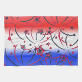 Feuerwerke in Red White Blue Geschirrtuch (Horizontal)
