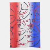 Feuerwerke in Red White Blue Geschirrtuch (Vertikal)
