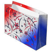 Feuerwerke in Red White Blue Große Geschenktüte (Vorderseite Schrägansicht)