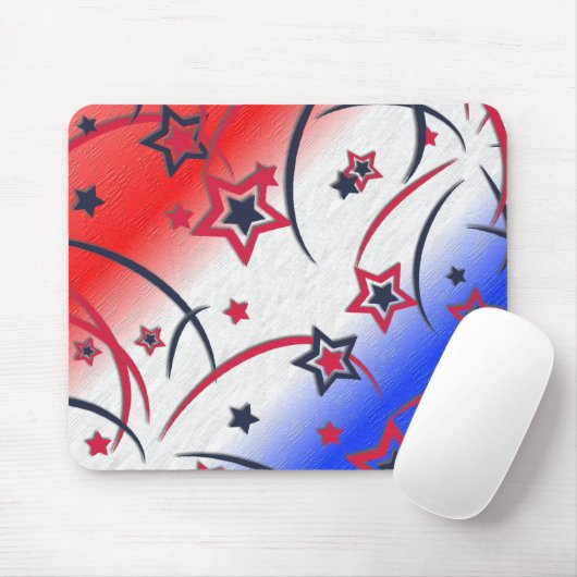 Feuerwerke in Red White Blue Mousepad (Mit Mouse)