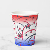 Feuerwerke in Red White Blue Pappbecher (Vorderseite)