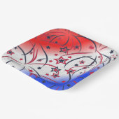 Feuerwerke in Red White Blue Pappteller (Gewinkelt)