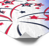 Feuerwerke in Red White Blue Poster (Ecke)