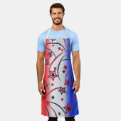 Feuerwerke in Red White Blue Schürze (Getragen)