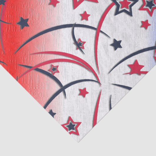 Feuerwerke in Red White Blue Seidenpapier (Ausschnitt)