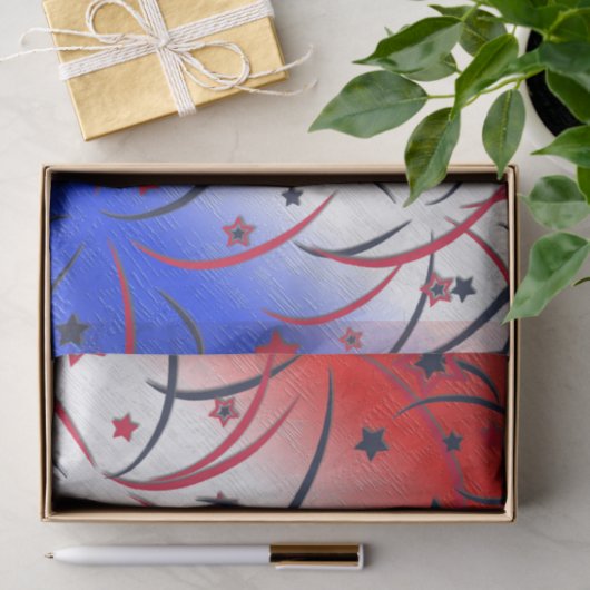 Feuerwerke in Red White Blue Seidenpapier (Geschenk)