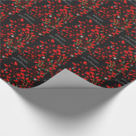 Feuerwerke mit glühender Poinsettia Geschenkpapier