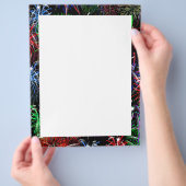 Feuerwerke mit schwarzem Hintergrund Flyer (Hand)