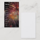 FEUERWERKE Nachtzeit-bunte Explosionen! Visitenkarte (Vorne/Hinten)