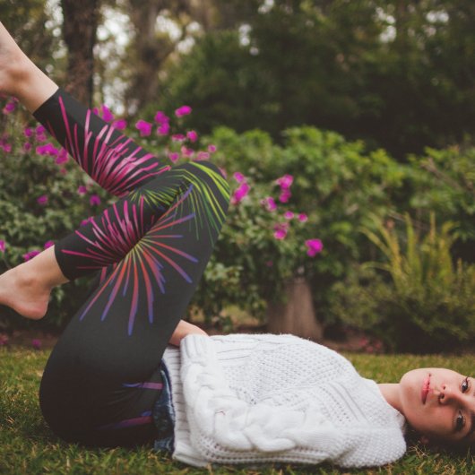 Feuerwerke Neujahr Feier farbenfroh Leggings