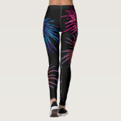 Feuerwerke Neujahr Feier farbenfroh Leggings (Rückseite)