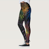 Feuerwerke Neujahr Feier farbenfroh Leggings (Links)
