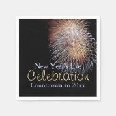 Feuerwerke Neujahr feiern Napkins Serviette (Vorderseite)