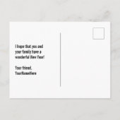 Feuerwerke + Regenbogenspektrum "GLÜCKLICH NEUES J Postkarte (Rückseite)