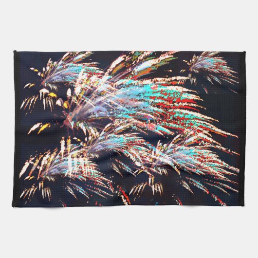 Feuerwerke über dem Mt. Olivet Geschirrtuch (Horizontal)