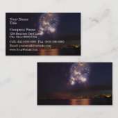 Feuerwerke über Wasser Visitenkarte (Vorne/Hinten)