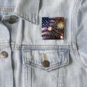 Feuerwerke und amerikanische Flagge Button (Beispiel)