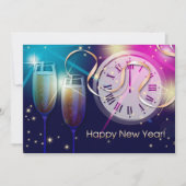 Feuerwerke und Countdown-Silvester-Party Einladung (Vorderseite)