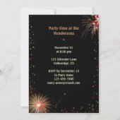 Feuerwerke: Wir begrüßen das neue Jahr! Einladung (Rückseite)